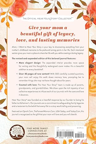 Mom, I Want to Hear Your Story – Guided Memory Journal