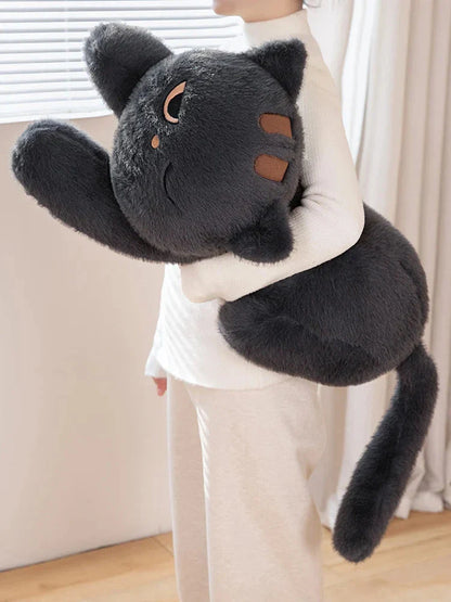 Giant Black Grey Cat Plushies™