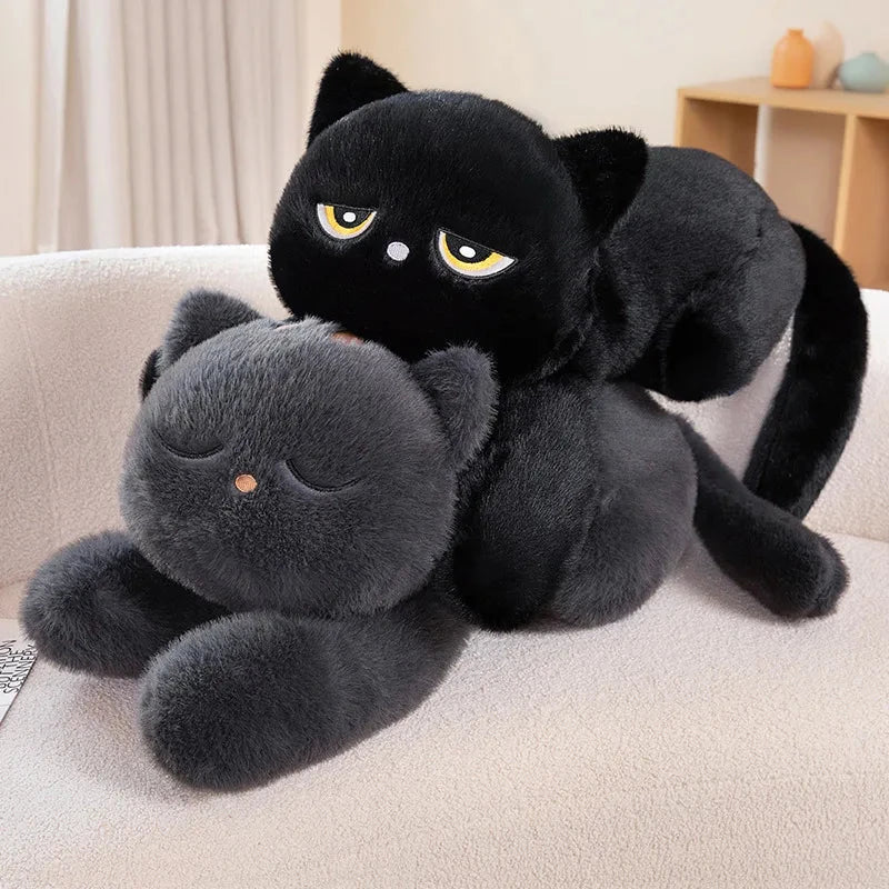 Giant Black Grey Cat Plushies™